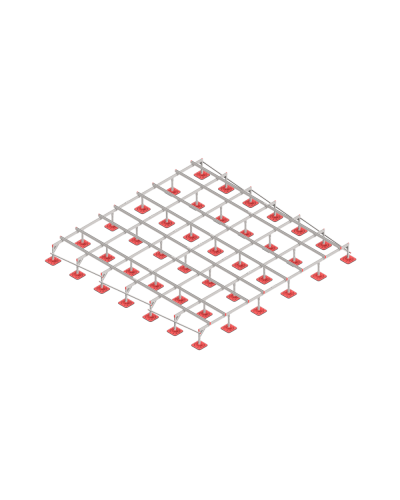 Опорная конструкция для установки оборудования TECHNORAPTOR FOOT 6000х6000 КМ-профиль (KM-TR-F-SSEI-6000-6000) в Орле Системы видеонаблюдения Pintop.ru