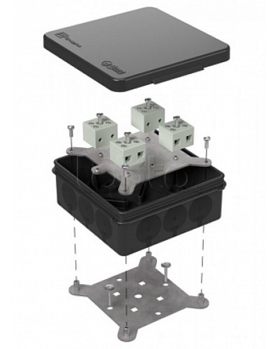 Коробка огнестойкая для о/п двухкомпонентная 60-0303-9005-FR6.0-8 Е15-Е120 100х100х40 Промрукав (60-0303-9005-FR6.0-8) в Орле Огнестойкие кабельные линии Pintop.ru