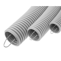 Труба HFFR гофрир. легкая, с зондом, без галогена, ПЛЛ 50мм Экопласт 20150HFR-W