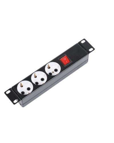 Блок силовых розеток 10 без шнура с выключателем, 3 розетки (черный) ЦМО БР-3П-10-9005 в Орле Блоки розеток Pintop.ru