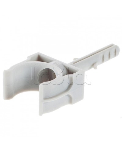 Держатель с дюбелем без шурупа для гофрированной или жесткой гладкой трубы D16 мм Экопласт 41416 в Орле Держатели, клипсы, скобы Pintop.ru