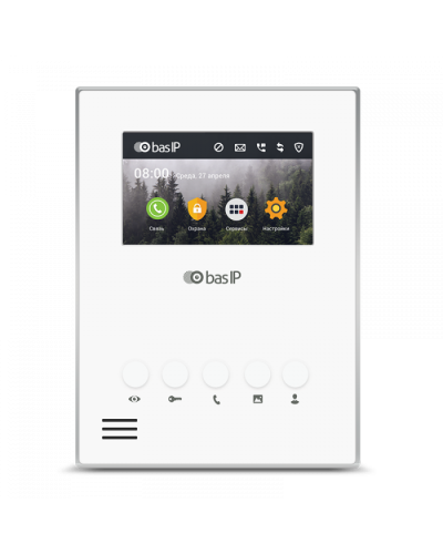 Видеодомофон BAS-IP AU-04LAF WHITE в Орле Абонентские IP устройства Pintop.ru