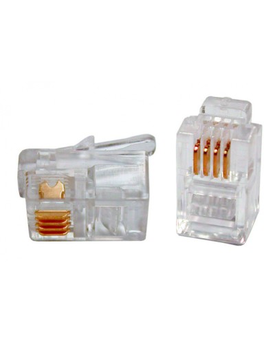 Коннектор телефонный для телефонных трубок Cabeus 4P4C в Орле Коннекторы и разъемы Pintop.ru