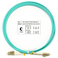 Шнур оптический duplex LC-LC 50/125 mm OM3 2м LSZH Cabeus FOP-50-LC-LC-2m