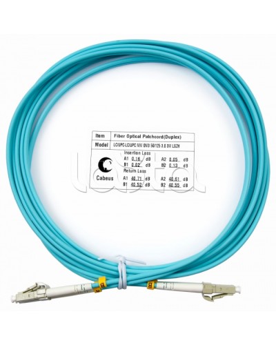 Патч-корд волоконно-оптический MM 50/125 duplex LC-LC LSZH (3м) Cabeus FOP-50-LC-LC-3m в Орле Патч-корды оптические Pintop.ru