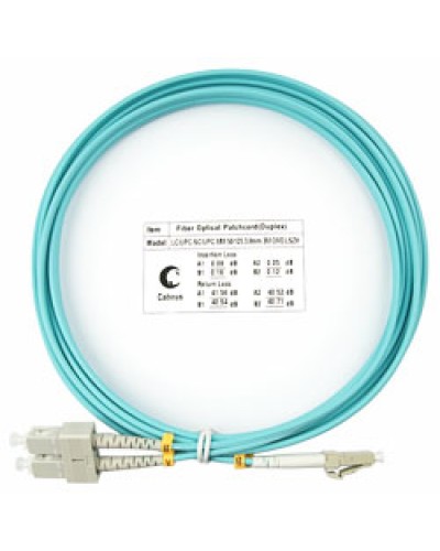 Шнур оптический duplex LC-SC 50/125 MM OM3 3 м LSZH Cabeus FOP-50-LC-SC-3M в Орле Патч-корды оптические Pintop.ru