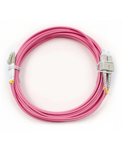 Шнур оптический duplex LC-SC 50/125 mm OM4 7м LSZH Cabeus FOP-50-OM4-LC-SC-7m в Орле Патч-корды оптические Pintop.ru