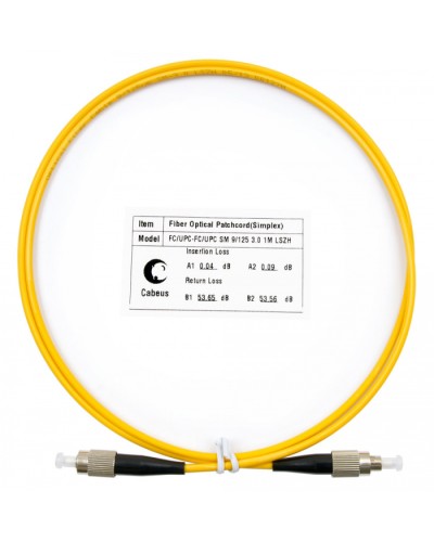 Шнур оптический simplex FC-FC 9/125 SM 1,5 м LSZH Cabeus FOP(s)-9-FC-FC-1,5M в Орле Патч-корды оптические Pintop.ru