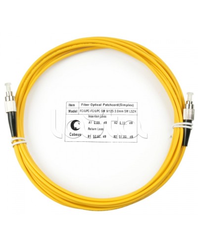 Шнур оптический simplex FC-FC 9/125 sm 5м LSZH Cabeus FOP(s)-9-FC-FC-5m в Орле Патч-корды оптические Pintop.ru
