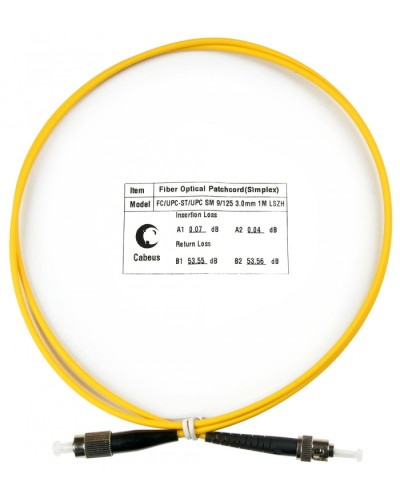 Шнур оптический simplex FC-ST 9/125 sm 1м LSZH Cabeus FOP(s)-9-FC-ST-1m в Орле Патч-корды оптические Pintop.ru