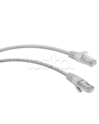 Патч-корд FTP, категория 5е, 1 м, LSZH, экранированный, серый Cabeus PC-FTP-RJ45-Cat.5e-1m-LSZH в Орле Патчкорды (медные) Pintop.ru