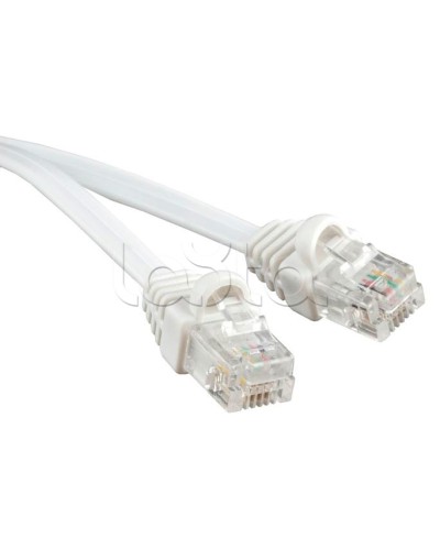Патч-корд 6p4c телефонный, 2 м, белый Cabeus PC-TEL-RJ12-2m в Орле Патчкорды (медные) Pintop.ru