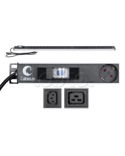Блок розеток Cabeus PDU-16-14C13-10C19-B-C14 в Орле Блоки розеток Pintop.ru