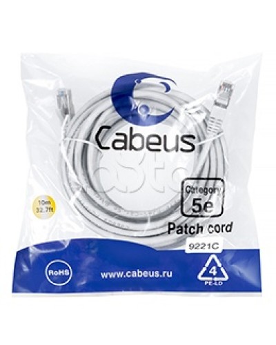 Патч-корд медный F/UTP кат.5е (20м) PVC (серый) Cabeus (PC-FTP-RJ45-Cat.5e-20m) в Орле Патчкорды (медные) Pintop.ru
