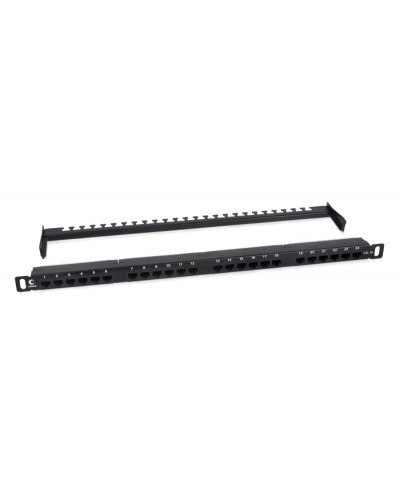 Патч-панель 19 (0,5U) 24 порта RJ-45 кат.5е Cabeus (PLHD-24-Cat.5e-Dual-180-0,5U) в Орле Патч панель Pintop.ru