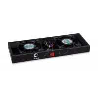 Cabeus Модуль вентиляторный с 2-я вентиляторами черный (RAL9004) (TRAY-FAN2-BK)