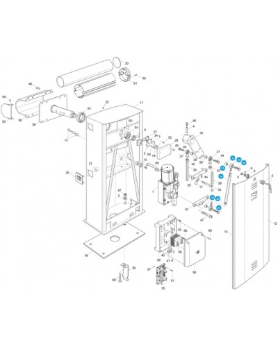 Вал деблокиратора Came 119RIG051 в Орле Запчасти для шлагбаумов и автоматики Pintop.ru