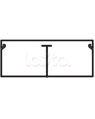 Миниканал TMC 40/2x17 с перегородкой DKC 00305 в Орле Кабель-канал Pintop.ru