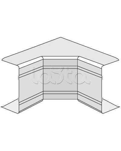 Угол внутренний неизменяемый (90°) NIA 100x40 мм DKC 01825 в Орле Аксессуары для кабель-канала Pintop.ru