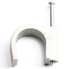 Скоба пластиковая с гвоздем, д.19 - 20мм DKC 52100