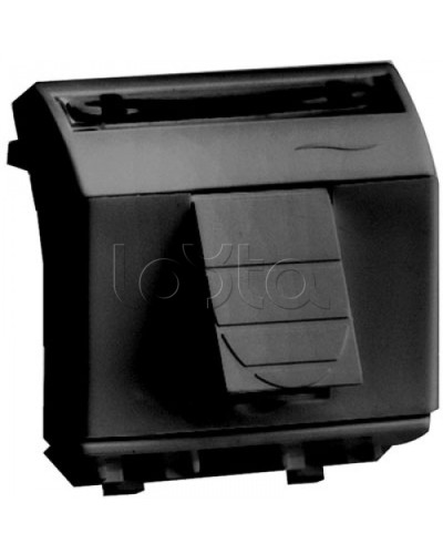 Компьютерная розетка RJ-45, кат.6A 8P8C, Hyperline, Dual IDC: 110&Krone Brava, черн., 2мод DKC 77679N в Орле Розетки компьютерные и телефонные Pintop.ru