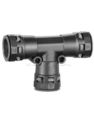 Тройник DN 17/17/17 мм, полиамид, цвет черный DKC PAT17N в Орле Повороты, муфты, тройники Pintop.ru