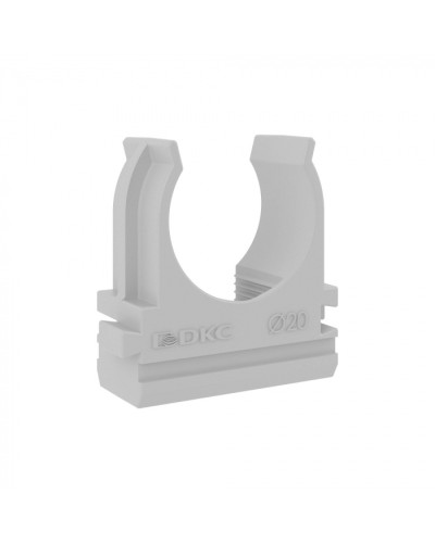 Держатель-клипса быстрого монтажа, для крепления труб, ф20мм, пластик, RAL 7035 DKC 51020M в Орле Держатели, клипсы, скобы Pintop.ru