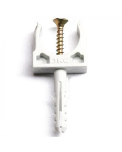 Держатель с защелкой и дюбелем, д.25 мм DKC 51325R5 в Орле Держатели, клипсы, скобы Pintop.ru