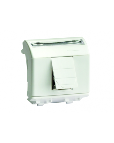 Розетка USB 2.0, со шторкой, белый RAL 9010, 1 разъем, 2М, BRAVA DKC 76202B в Орле Аксессуары для стоек и шкафов Pintop.ru