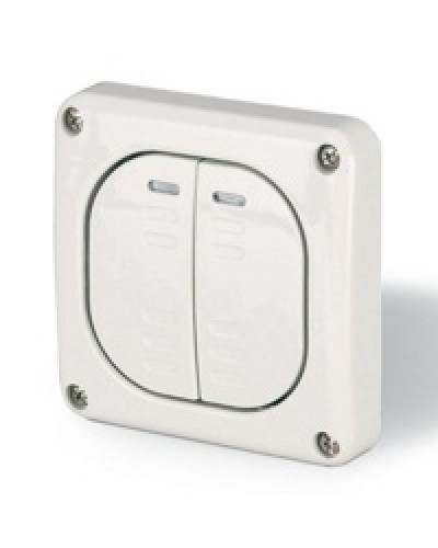 Выключатель однополюсный, двухклавишный DKC DIS1373022 в Орле Аксессуары для стоек и шкафов Pintop.ru