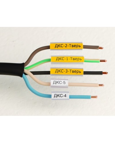 Маркировка для провода, гибкая, для трубочек. 4х12мм. Желтая DKC NUTFL12Y в Орле Крепежные изделия Pintop.ru