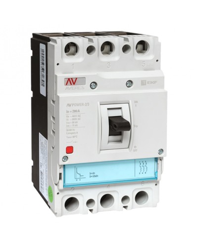 Автоматический выключатель AV POWER-2/3 200А 80kA TR EKF AVERES (mccb-23-200H-TR-av) в Орле Электротехническое оборудование Pintop.ru