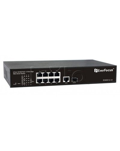 Коммутатор PoE 8-портовый EverFocus ES0812-31 в Орле Коммутаторы Pintop.ru