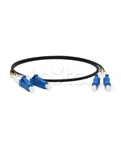 Патч-корд волоконно-оптический Hyperline FC-D2-9-LC/UR-LC/UR-H-10M-LSZH-BK в Орле Патч-корды оптические Pintop.ru