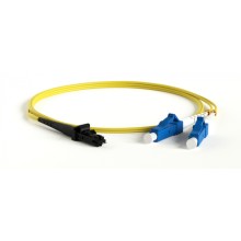 Патч-корд волоконно-оптический Hyperline FC-D2-9-LC/UR-MTRJM/UR-H-3M-LSZH-YL