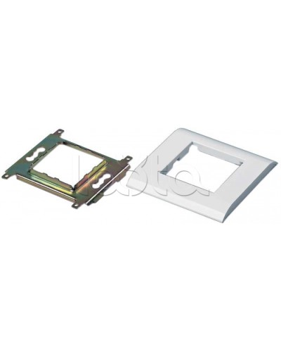 Панель лицевая 80х80 мм для модулей Mosaic 45x45 мм, металлический каркас Hyperline FP-M45-1-WH в Орле Аксессуары для кабель-канала Pintop.ru