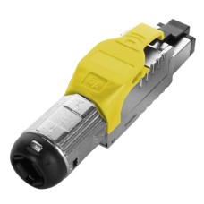 Разъем полевой оконцовки RJ-45 Hyperline (PLUE-8P8C-S-C6A-SH-YL)