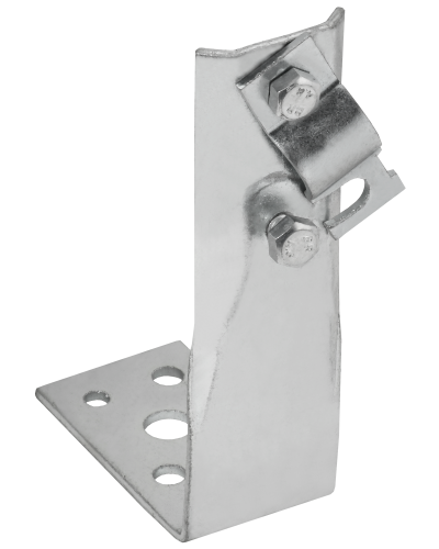 Держатель проводника круглого 6-10мм винтовой угловой h=80мм оцинкованная сталь IEK (ZDP87-11-1-16-80) в Орле Крепеж Pintop.ru