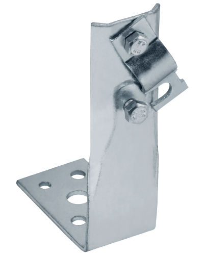 Держатель проводника круглого 6-10мм винтовой угловой h=80мм оцинкованная сталь HDZ IEK (ZDP87-14-1-16-80) в Орле Крепеж Pintop.ru