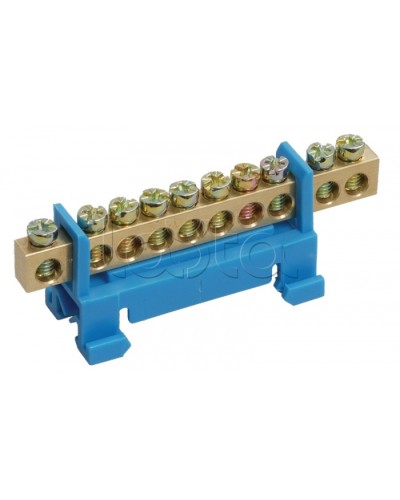 Шина нулевая с DIN-изолятором ШНИ-6x9-10-С-С IEK YNN10-69-10P-K07 в Орле Клеммные колодки Pintop.ru