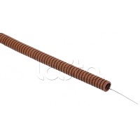 ELASTA Труба гофр. ПВХ d=20мм с зондом дуб (25м) IEK (ET-TG21-121-020-025-K24)
