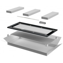 ITK LINEA N Дверь стеклянная 800мм шкафа 28U чер. (LN05-28U8X-DR)