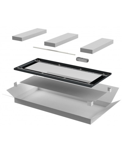 ITK LINEA N Дверь стеклянная 800мм шкафа 42U чер. (LN05-42U8X-DR) в Орле Аксессуары для стоек и шкафов Pintop.ru