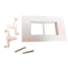 Суппорт с рамкой для короба 120х50 мм, 45х90 мм, белый LANMASTER (LAN-CT120-F45x90-WH)