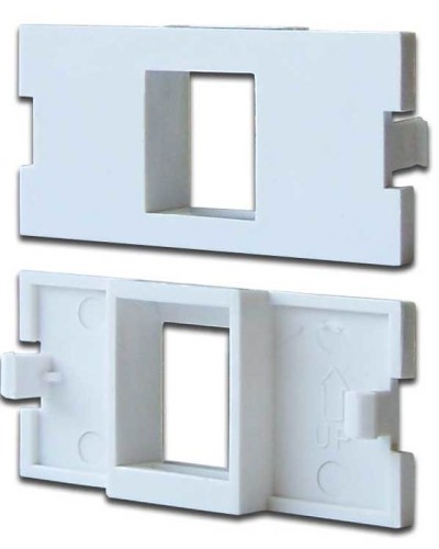 Вставка модульная на 1 кейстоун в розетку LAN-MB, белая LANMASTER LAN-MBP-1OK-WH в Орле Коннекторы Pintop.ru