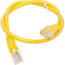 Патч-корд RJ45 - RJ45, 4 пары, UTP, категория 6, 2 м, желтый, LSZH LANMASTER LAN-PC45/U6-2.0-YL