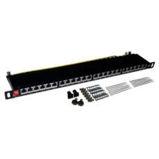 Патч-панель настенная, 12 портов RJ-45, категория 5e, UTP, горизонтальная, с фронтальным можтажом LANMASTER LAN-PPF12U5E/W