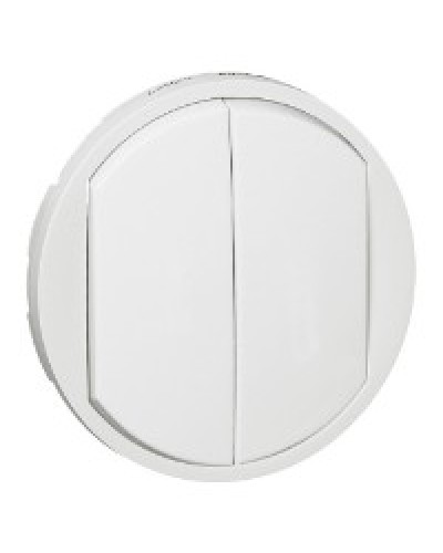 Лицевая панель для выключателя двойного белый Celiane Legrand 068002 в Орле Аксессуары для кабель-канала Pintop.ru