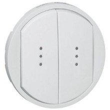 Лицевая панель для выключателя двойного с индикацией белый Celiane Legrand 068004