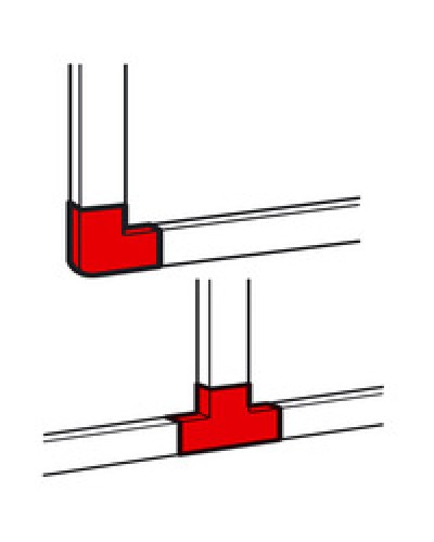 Угол плоский/отвод Т-образный для кабель-канала METRA Legrand (638199) в Орле Аксессуары для кабель-канала Pintop.ru